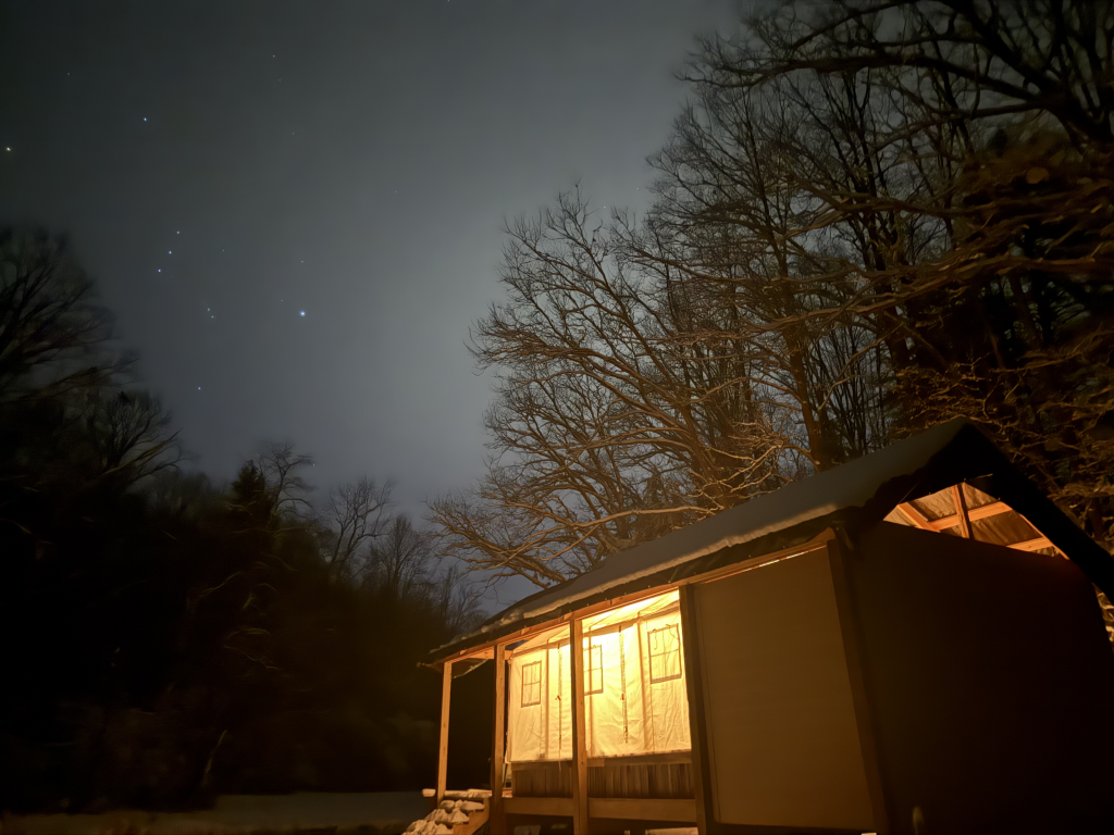 whip-poor-will cove glamping tent mount hope, wv