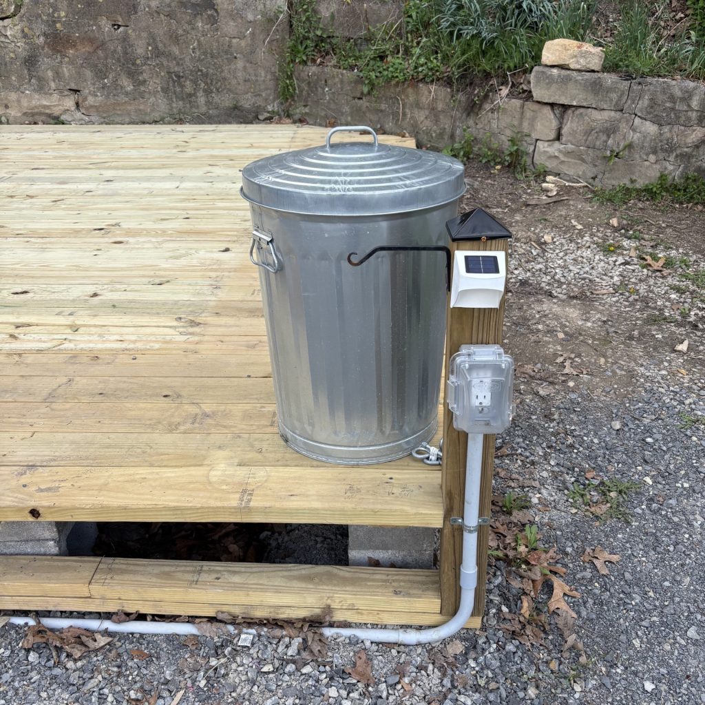 hilltop sunrise tent platform with hot shower flush toilet pet walk 110 volt AC outlet new river gorge national park and preserve Summit Bechtel Reserve Fayette county Fayetteville oak hill hilltop WV West Virginia